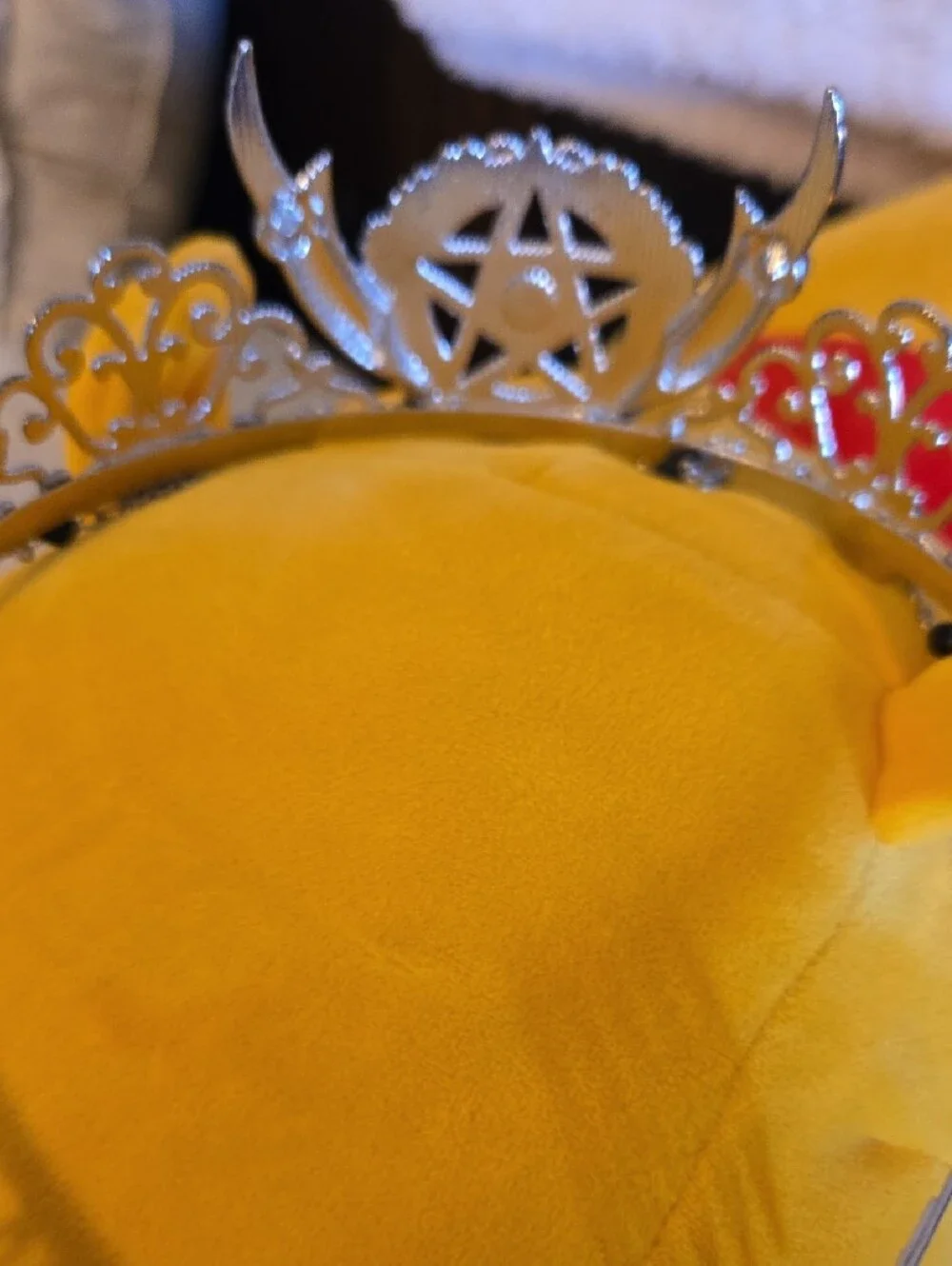 Spirit Silver Tiara with Black Gem Pentagram